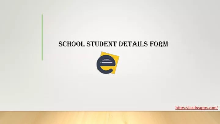 school student details form