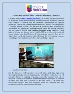 Things to Consider while Choosing Best Print Company - slide 1