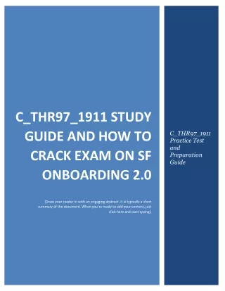 c thr97 1911 study guide and how to crack exam