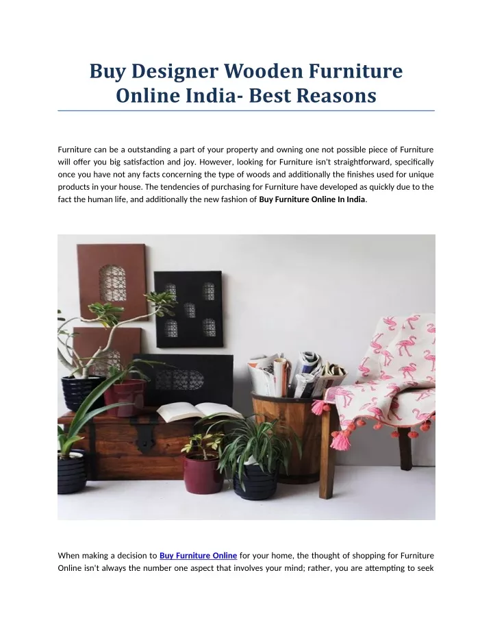 buy designer wooden furniture online india best