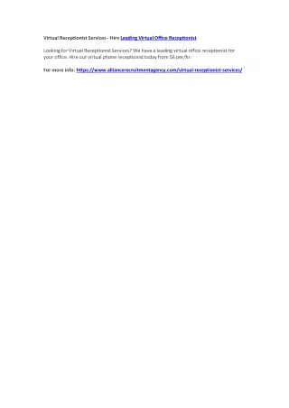 virtual receptionist services hire leading