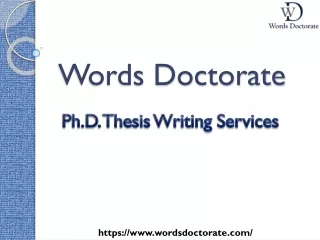 PhD Thesis Writing Services