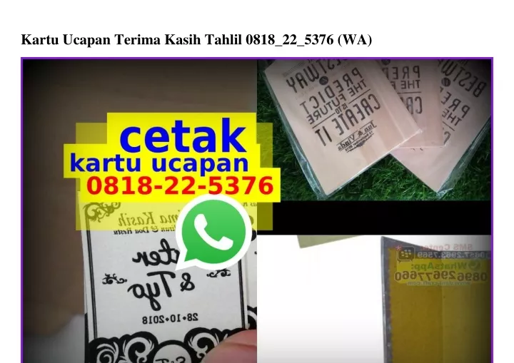 kartu ucapan terima kasih tahlil 0818 22 5376 wa