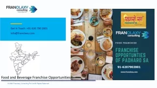 Food and Beverage Franchise Opportunities
