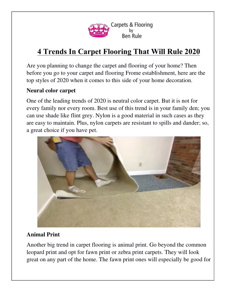 4 trends in carpet flooring that will rule 2020