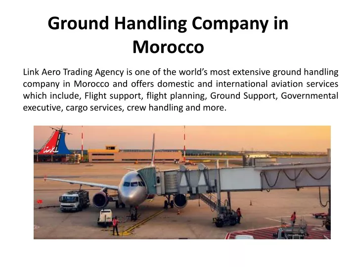 ground handling company in morocco