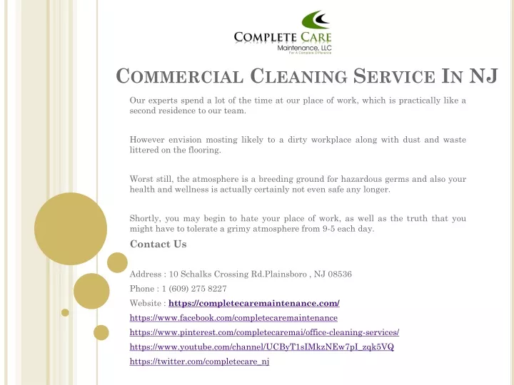 commercial cleaning service in nj