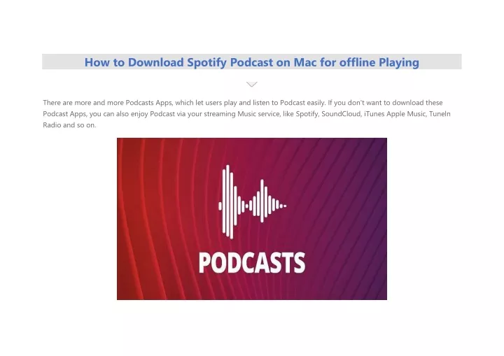 how to download spotify podcast