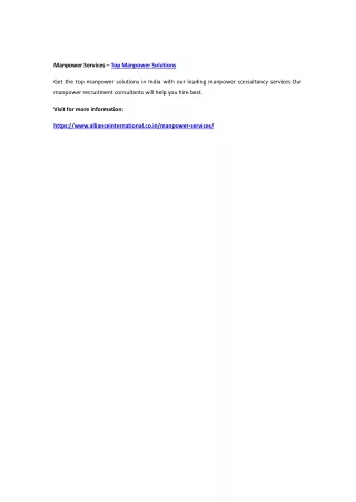 manpower services top manpower solutions
