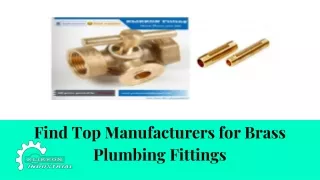 Find Top Manufacturers for Brass Plumbing Fittings