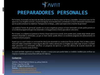 preparadores personales