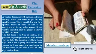 Visa Extension Bali