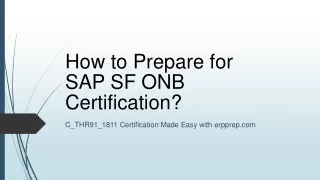 how to prepare for sap sf onb certification