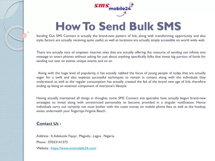 how to send bulk sms
