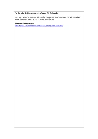 php donation script management software