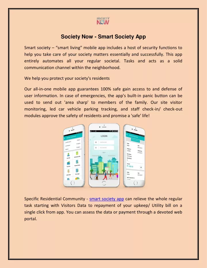 society now smart society app