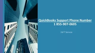 quickbooks support phone number 1 855 907 0605