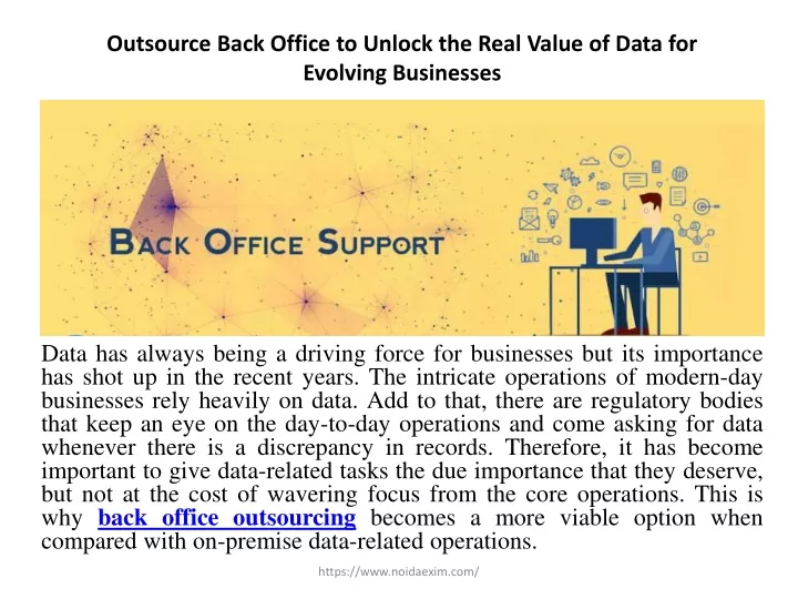 outsource back office to unlock the real value of data for evolving businesses