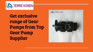 Get exclusive range of Gear Pumps from Top Gear Pump Supplier