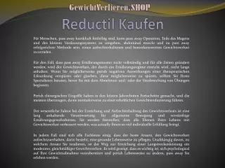 reductil kaufen