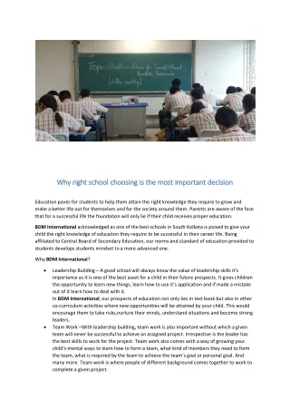 why right school choosing is the most important