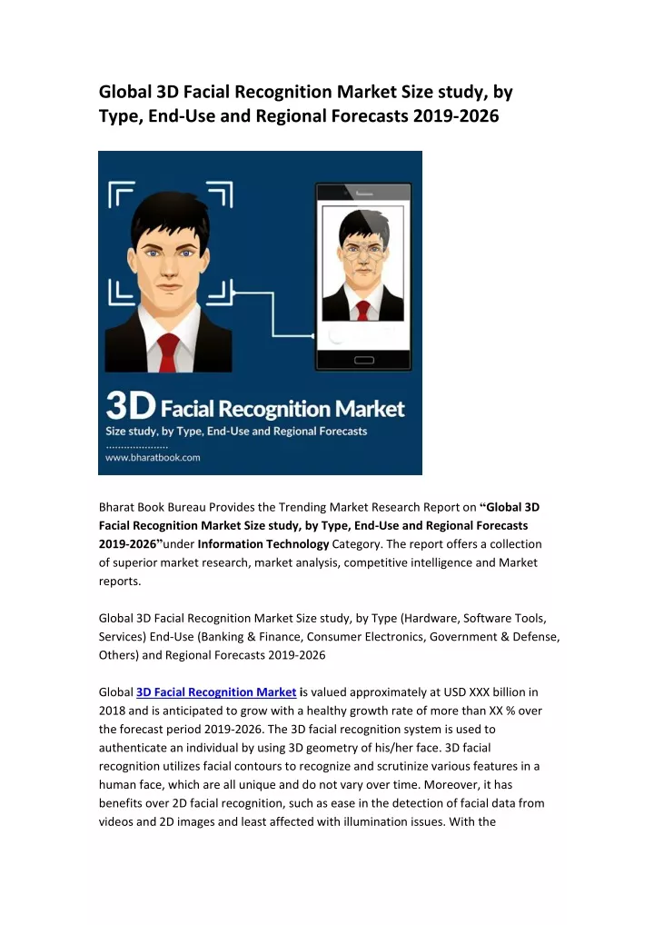 global 3d facial recognition market size study