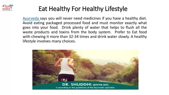 eat healthy for healthy lifestyle