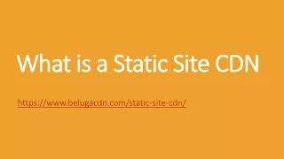 what is a static site cdn