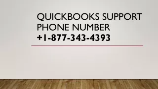 QuickBooks Support Phone Number  1-877-343-4393