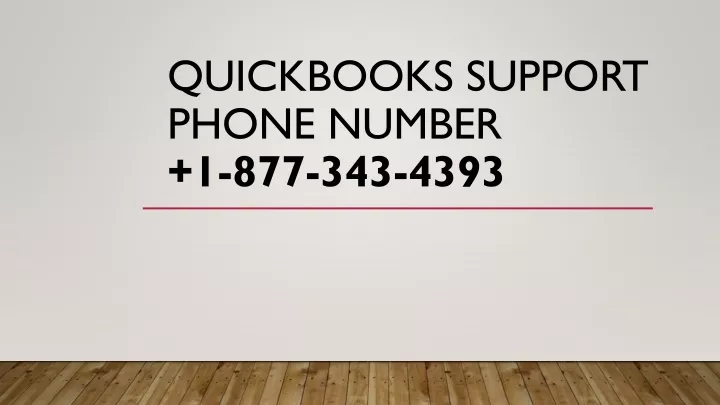 quickbooks support phone number 1 877 343 4393
