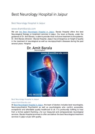 best neurology hospital in jaipur