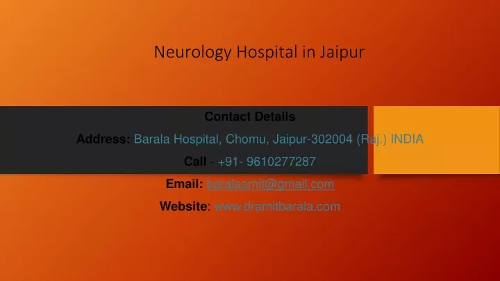 neurology hospital in jaipur