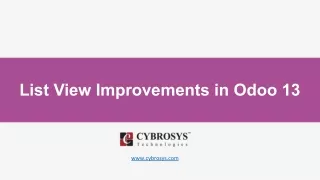 list view improvements in odoo 13