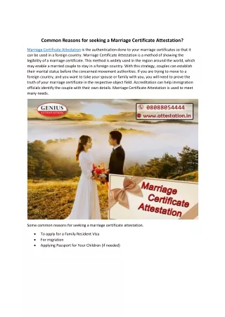 common reasons for seeking a marriage certificate