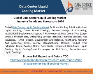 Global Data Center Liquid Cooling Market - Industry Trends and Forecast to 2026
