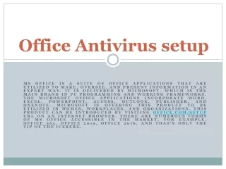 office antivirus setup