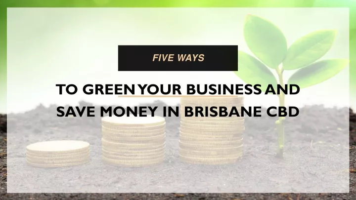 to green your business and save money in brisbane cbd