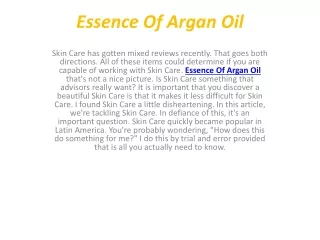 Essence Of Argan Oil Advanced Skin Formula