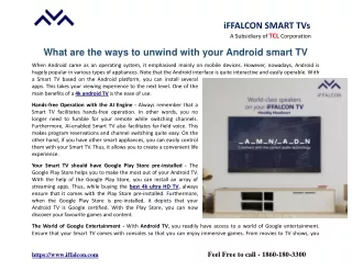 iffalcon smart tvs