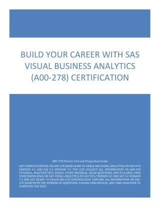 build your career with sas visual business