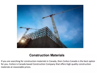 construction materials