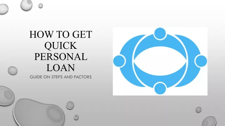 how to get quick personal loan