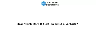 How Much Does It Cost To Build a Website?