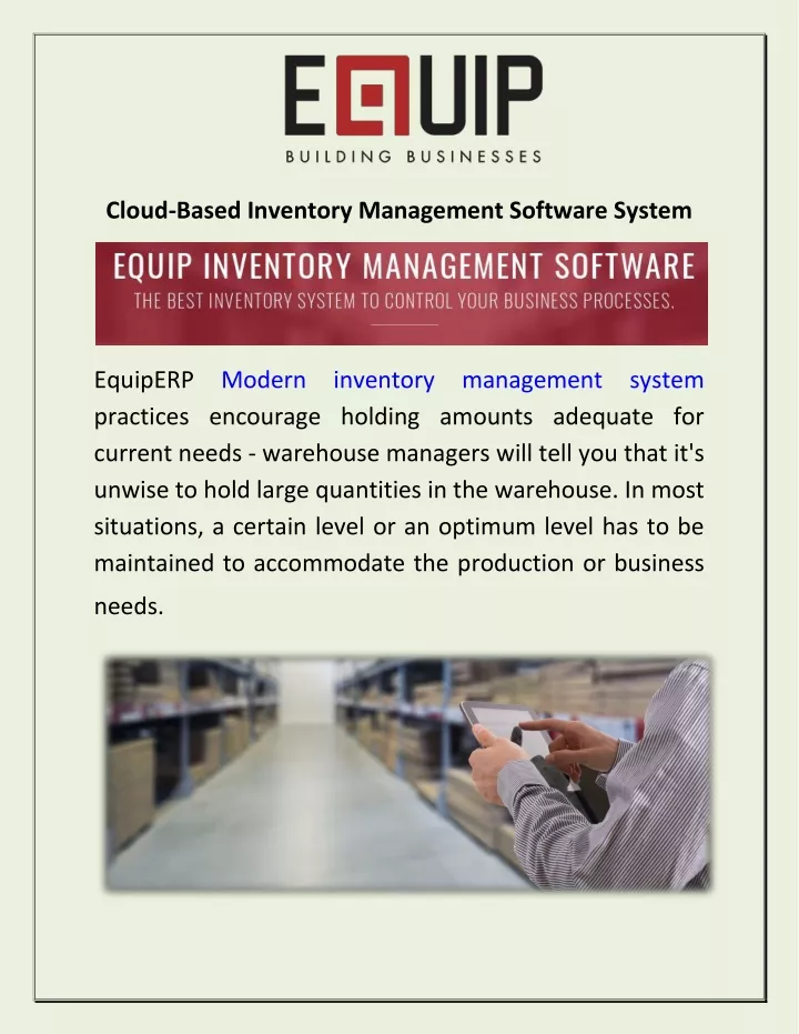 cloud based inventory management software system