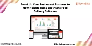 Boost Up Your Restaurant Business To New Heights Using SpotnEats Food Delivery Software