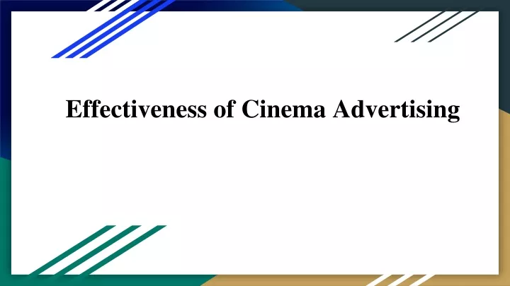 effectiveness of cinema advertising