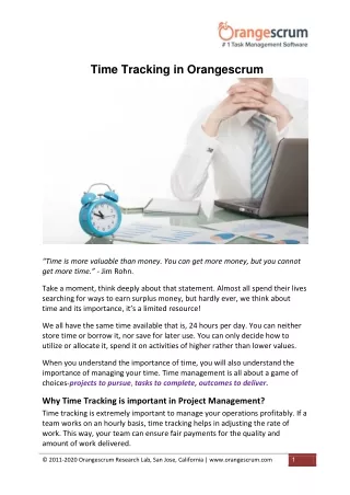 time tracking in orangescrum