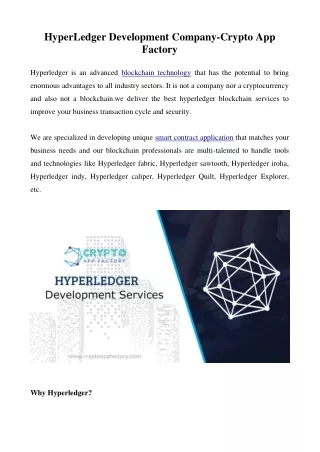 hyperledger development company crypto app factory