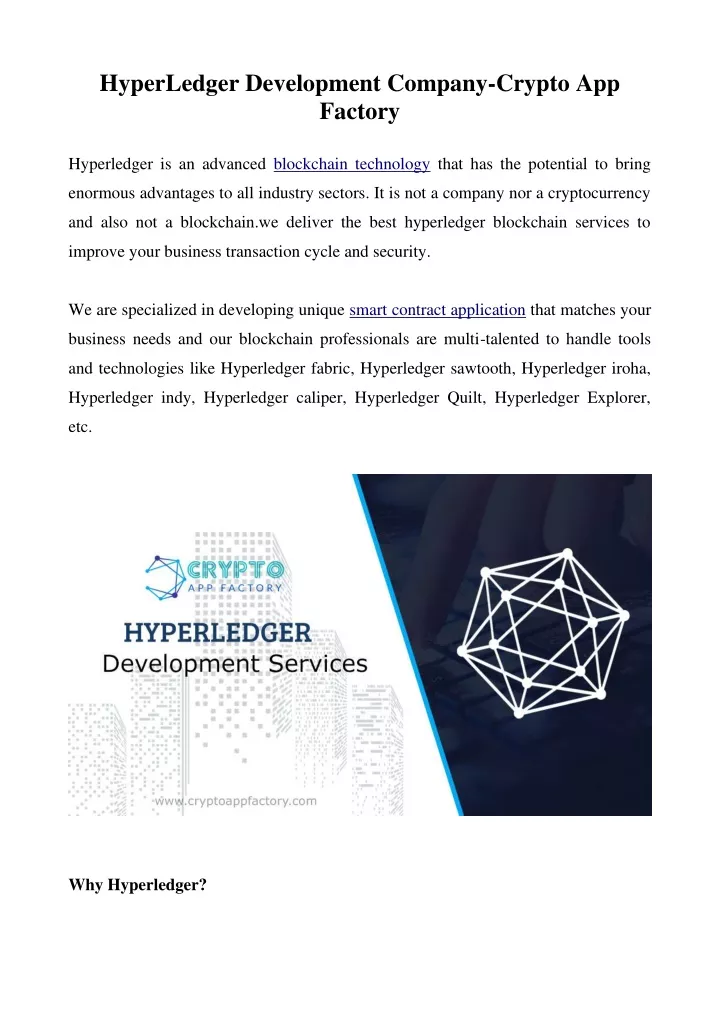 hyperledger development company crypto app factory