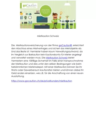 mietkaution schweiz